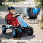 Pedal­ gokart Trampbil Med Justerbart Sätesläge Och Gummi Däck blå ...