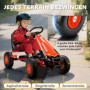 Pedal­ gokart Trampbil Med Justerbart Sätesläge Och Gummi Däck Röd ...