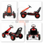 Pedal­ gokart Trampbil Med Justerbart Sätesläge Och Gummi Däck Röd ...