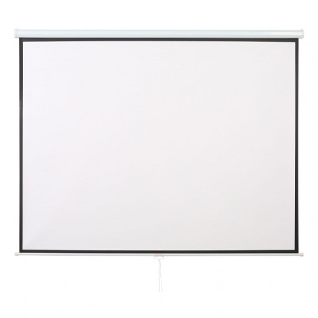 Manuell Projektorduk 296 Cm Med Mattvit Yta Och Metallhölje