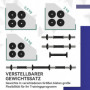 2-i-1 Justerbart Hantelset Med Skivstång 12 Skivor Total 25 kg