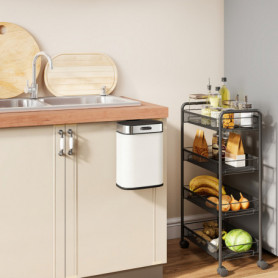 Hängande Kökssoptunna 5 Liter Med Lock i Rostfritt Stål 21,5 x 19,5...