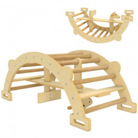 Klätterbåge i Trä Inomhus För Barn 2–4 år, 110 x 52 x 45 cm