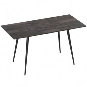 Utdragbart matbord Stålben 6–8 personer 120 - 160 x 75 x 77 cm Mörkgrå