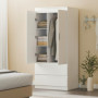 Garderob Med 2 Dörrar Soft-Close Och 2 Lådor Vit 80 x 55 x 177,5 cm