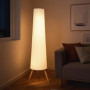 LED Golvlampa Med 3-Stegs Dimmer Och Trästativ 46 x 46 x 153 cm Nat...
