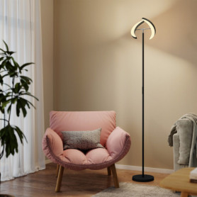 Golvlampa Med Dubbelhuvud RGB Svart Ø30 x 188 cm