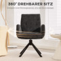 Stoppad Fåtölj 360° roterande Modern Design Svart Ull-linne