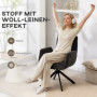Stoppad Fåtölj 360° roterande Modern Design Svart Ull-linne