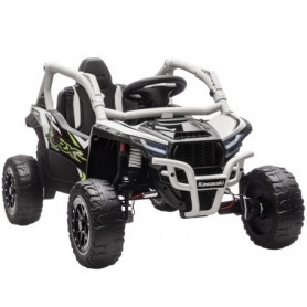 Barn-UTV Kawasaki Licensierat Vit Svart 3–5 km/h - 3–5 år