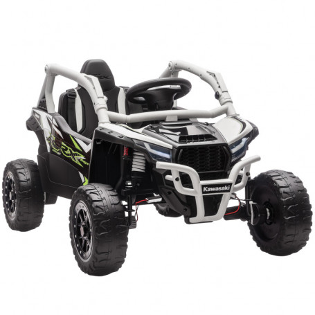 Barn-UTV Kawasaki Licensierat Vit Svart 3–5 km/h - 3–5 år