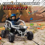 Barn-UTV Kawasaki Licensierat Vit Svart 3–5 km/h - 3–5 år