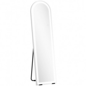 Helkroppsspegel Bågform med LED Belysning, Vitram 150 x 40 cm