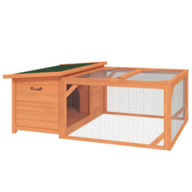 Kanininstall Med Lekutrymme Orange Och Grön