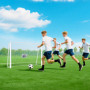 Fotbollsmål Vit 186 x 62 x 123 cm Metall