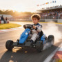 Elektrisk Go-Kart Blå 24V med Driftläge – För Barn 6–12 År, Dubbla Motorer