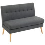 2-sits Soffa Grå i Tyg – Kompakt Design, 118×68×90 cm