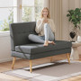 2-sits Soffa Grå i Tyg – Kompakt Design, 118×68×90 cm