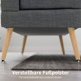 2-sits Soffa Grå i Tyg – Kompakt Design, 118×68×90 cm