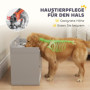 Förhöjd Hundmatsstation Grå i MDF – Med Förvaring & Slow Feeder, 60×30×46 cm