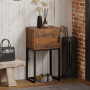 Konsolbord / Sidobord 40 x 30 x 76 cm Rustik Brun/Svart
