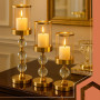 Elegant 3-pack ljushållare i glas – glamorös inredning