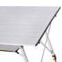 Höj- Och Sänkbart Campingtbord Silver 120 x 69 x 59–78 cm Aluminium