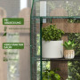 Mini Växthus Transparent med 3 Hyllplan – Plastöverdrag & Väggmodell, 143×46×151 cm