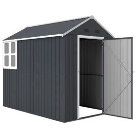 Redskapsbod Metall 259 x 172 x 222 cm Mörkgrå