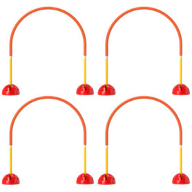 Hundagility Träningsset – 4 Justerbara Båge med Bärväska & Fyllbara Baser Gult/orange