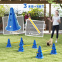 Agility Set För Hundträning 6 kon Hindar med 3 Höjder Blå/Gul