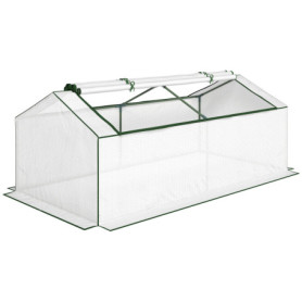 Växthus Vit 180 x 90 x 70 cm PE-plastfolie