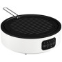 Dubbel Keramikhäll 2-i-1 kokplatta och grill 2000 W LED-Display Vit