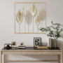 Väggdekoration Bladmotiv Guld 3D Metall Modern Stil