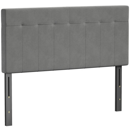 Justerbar Sänggavel Grå 140 x 10 x 106/116/126 cm Samtlook Metallben