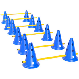 Agilityset För Hundträning Blå 6-Delar Justerbar Höjd Med Väska