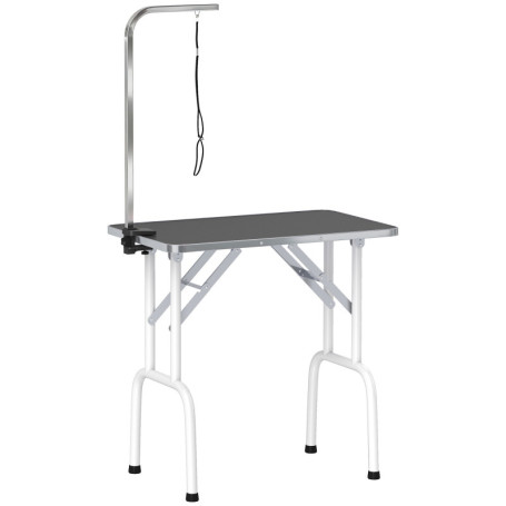 Hopfällbart Hund trimbord Svart 81 x 48,5 x 80 cm Stålben