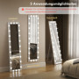 Helkroppsspegel Med Hollywood LED Belysning Vitram 150 x 40 cm