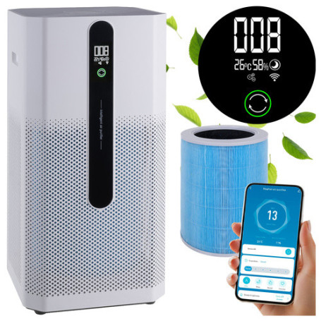 Luftrenare Tyst Smart Jonisering 80 m² Ioniqs WiFi HEPA