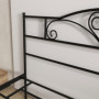 Dubbelsäng Svart 160 x 200 cm Stål Med Ribbotten