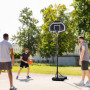 Höjdjusterbar Basketkorg För Utomhusbruk Svart 160–210 cm Med Hjul