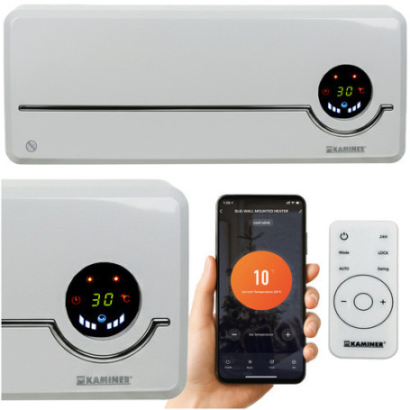 Kraftfull Elektrisk Väggvärmare WiFi + Fjärrkontroll