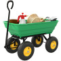 Trädgårdsvagn Mörkgrön 75 l Plastbalja 200 kg Tippfunktion