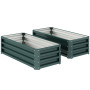 Odlingslåda Grön 110 x 50 x 30 cm Metall 2-pack