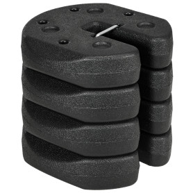 Paviljongfot 4-Pack Svart 12 kg Med Fästpinnar Och Transportrem