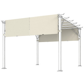 Ersättningstak För Pergola Vit 3 x 3 m UV-Skydd