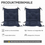 Stolsdynor Mörkblå 98 x 50 cm Tyg 2-pack