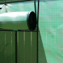 Växthus 200 x 76 x 170/150 cm Grön Med Rulldörr Och Nätfönster UV-beständigt