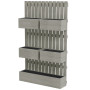 Vägg Odlingslåda Grå 5 Lådor 60 x 16 x 100 cm Trä Med Spaljé