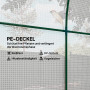 Portabelt Växthus 180 x 180 x 200 cm Vit Stålram Plastöverdrag